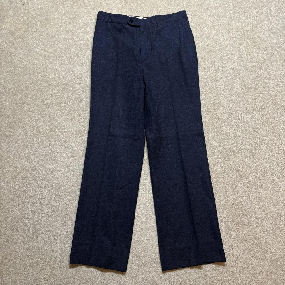 Vtg Yves Saint Laurent Pants Mens 31x30 Navy Wool Pleated Dress Talon 70s‎ 80s
